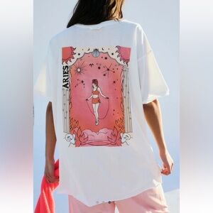 NWT Free People FP Movement Inspire BF Zodiac Tee Aires Size: XS